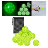 Maxbell LED Pickleball Balls 74mm 40 Holes Pickleballs for Indoor Night Play Outdoor 12pcs