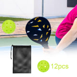 Maxbell LED Pickleball Balls 74mm 40 Holes Pickleballs for Indoor Night Play Outdoor 12pcs