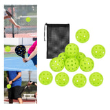 Maxbell LED Pickleball Balls 74mm 40 Holes Pickleballs for Indoor Night Play Outdoor 12pcs