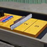 Maxbell Shuffleboard Sweep Indoor Shuffleboard Games Sturdy Shuffleboard Table Brush Red