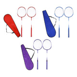 Maxbell Badminton Rackets 2 Pieces Shuttlecock Racket for Training Practice Advanced Red