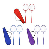Maxbell Badminton Rackets 2 Pieces Shuttlecock Racket for Training Practice Advanced Red