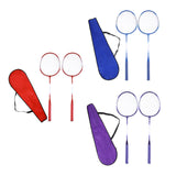 Maxbell Badminton Rackets 2 Pieces Shuttlecock Racket for Training Practice Advanced Red