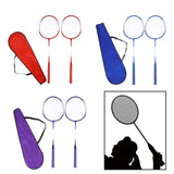 Maxbell Badminton Rackets 2 Pieces Shuttlecock Racket for Training Practice Advanced Red