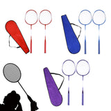 Maxbell Badminton Rackets 2 Pieces Shuttlecock Racket for Training Practice Advanced Red