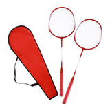 Maxbell Badminton Rackets 2 Pieces Shuttlecock Racket for Training Practice Advanced Red