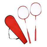 Maxbell Badminton Rackets 2 Pieces Shuttlecock Racket for Training Practice Advanced Red