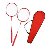 Maxbell Badminton Rackets 2 Pieces Shuttlecock Racket for Training Practice Advanced Red