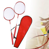 Maxbell Badminton Rackets 2 Pieces Shuttlecock Racket for Training Practice Advanced Red