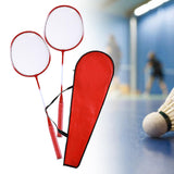 Maxbell Badminton Rackets 2 Pieces Shuttlecock Racket for Training Practice Advanced Red