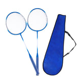 Maxbell Badminton Rackets 2 Pieces Shuttlecock Racket for Training Practice Advanced Blue