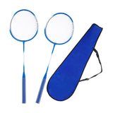Maxbell Badminton Rackets 2 Pieces Shuttlecock Racket for Training Practice Advanced Blue