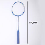 Maxbell Badminton Rackets 2 Pieces Shuttlecock Racket for Training Practice Advanced Blue