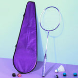 Maxbell Badminton Rackets 2 Pieces Shuttlecock Racket for Training Practice Advanced Violet