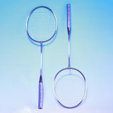 Maxbell Badminton Rackets 2 Pieces Shuttlecock Racket for Training Practice Advanced Violet