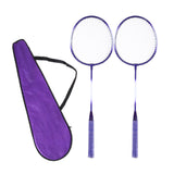 Maxbell Badminton Rackets 2 Pieces Shuttlecock Racket for Training Practice Advanced Violet