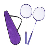 Maxbell Badminton Rackets 2 Pieces Shuttlecock Racket for Training Practice Advanced Violet