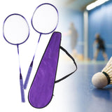 Maxbell Badminton Rackets 2 Pieces Shuttlecock Racket for Training Practice Advanced Violet
