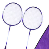 Maxbell Badminton Rackets 2 Pieces Shuttlecock Racket for Training Practice Advanced Violet