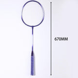 Maxbell Badminton Rackets 2 Pieces Shuttlecock Racket for Training Practice Advanced Violet