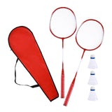 Maxbell Badminton Rackets Set 670mm for Indoor Outdoor Sports Backyard Game Advanced Red