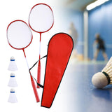 Maxbell Badminton Rackets Set 670mm for Indoor Outdoor Sports Backyard Game Advanced Red