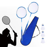 Maxbell Badminton Rackets Set 670mm for Indoor Outdoor Sports Backyard Game Advanced Blue