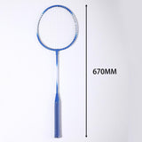 Maxbell Badminton Rackets Set 670mm for Indoor Outdoor Sports Backyard Game Advanced Blue