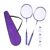 Maxbell Badminton Rackets Set 670mm for Indoor Outdoor Sports Backyard Game Advanced Violet