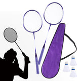 Maxbell Badminton Rackets Set 670mm for Indoor Outdoor Sports Backyard Game Advanced Violet