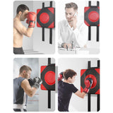 Maxbell Boxing Wall Target PU Leather Wall Focus Target for Gym Fitness Martial Arts M Red