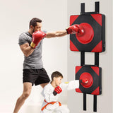 Maxbell Boxing Wall Target PU Leather Wall Focus Target for Gym Fitness Martial Arts M Red