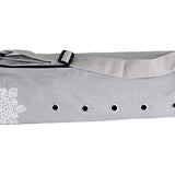 Maxbell Yoga Mat Bag Breathable Fitness Pouch Canvas Wear Resistant Yoga Mat Carrier Gray