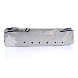 Maxbell Yoga Mat Bag Breathable Fitness Pouch Canvas Wear Resistant Yoga Mat Carrier Gray