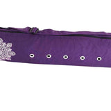 Maxbell Yoga Mat Bag Breathable Fitness Pouch Canvas Wear Resistant Yoga Mat Carrier Purple