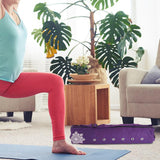 Maxbell Yoga Mat Bag Breathable Fitness Pouch Canvas Wear Resistant Yoga Mat Carrier Purple