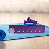 Maxbell Yoga Mat Bag Breathable Fitness Pouch Canvas Wear Resistant Yoga Mat Carrier Purple