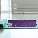 Maxbell Yoga Mat Bag Breathable Fitness Pouch Canvas Wear Resistant Yoga Mat Carrier Purple