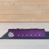 Maxbell Yoga Mat Bag Breathable Fitness Pouch Canvas Wear Resistant Yoga Mat Carrier Purple
