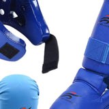Maxbell Taekwondo Sparring Gear Set with Shin Guards Footgear for Taekwondo Sparring Blue S
