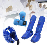 Maxbell Taekwondo Sparring Gear Set with Shin Guards Footgear for Taekwondo Sparring Blue M