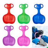 Maxbell Snow Sled Skiing Board Heavy Duty Large Snow Luge for Boys Girls Kids Adults Red