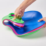 Maxbell Snow Sled Skiing Board Heavy Duty Large Snow Luge for Boys Girls Kids Adults Red