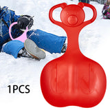 Maxbell Snow Sled Skiing Board Heavy Duty Large Snow Luge for Boys Girls Kids Adults Red