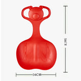 Maxbell Snow Sled Skiing Board Heavy Duty Large Snow Luge for Boys Girls Kids Adults Red