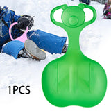 Maxbell Snow Sled Skiing Board Heavy Duty Large Snow Luge for Boys Girls Kids Adults Green