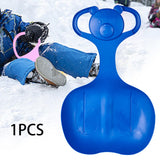 Maxbell Snow Sled Skiing Board Heavy Duty Large Snow Luge for Boys Girls Kids Adults Blue