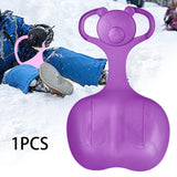Maxbell Snow Sled Skiing Board Heavy Duty Large Snow Luge for Boys Girls Kids Adults Purple