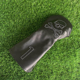 Maxbell Golf Driver Head Cover Skull Fits Driver Professional 1 Wood Golf Club Cover Black