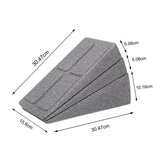 Maxbell 3Pcs Squat Wedge Block Foot Stretcher Slant Board for Yoga Sports Ankle Foot Gray